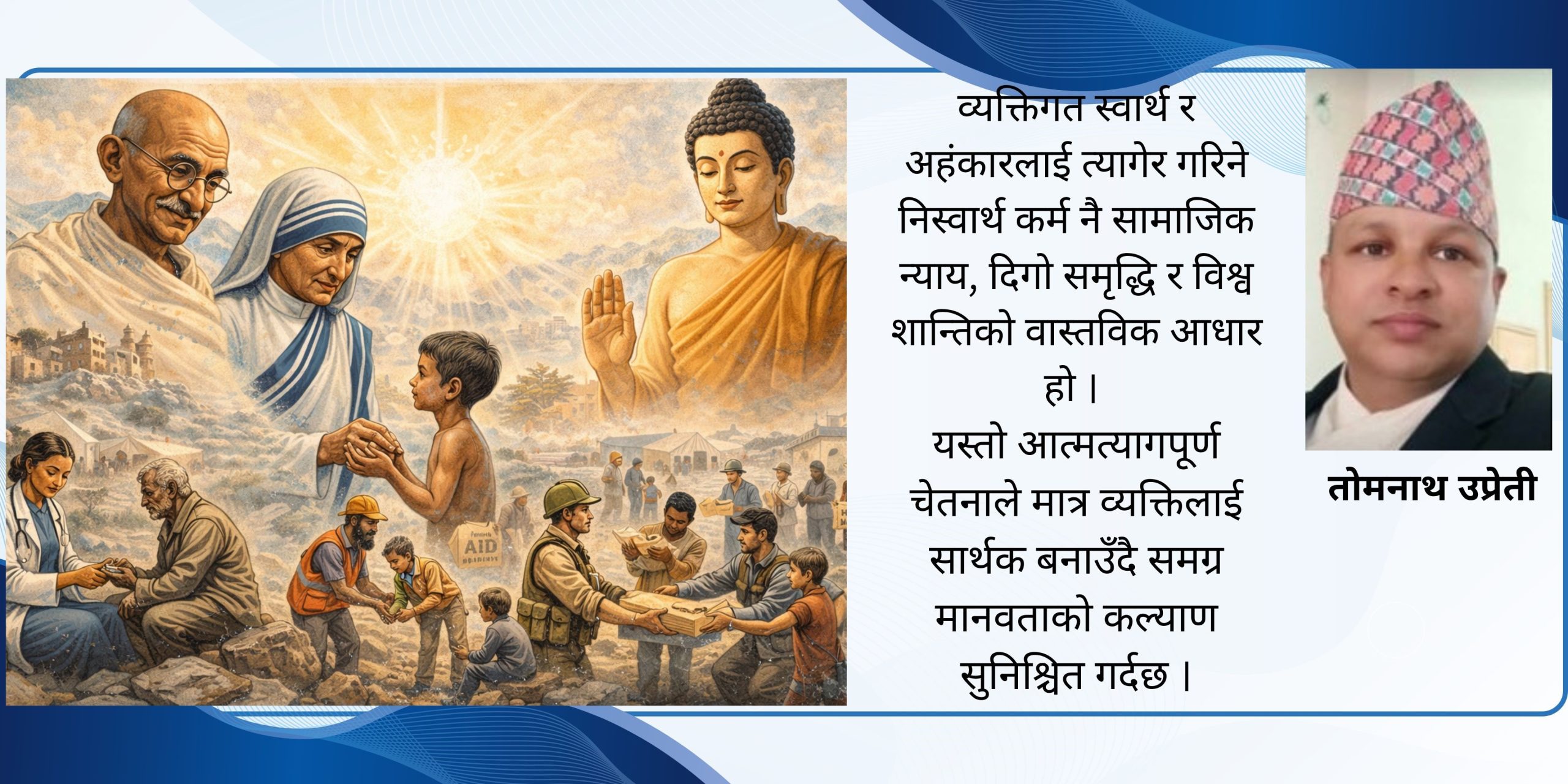 आत्मत्यागबाट उत्पन्न हुने सामाजिक समृद्धि