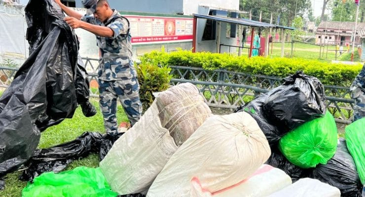  सप्तकोशीको बीच टापुबाट ४ सय ७५ केजी गाँजा बरामद
