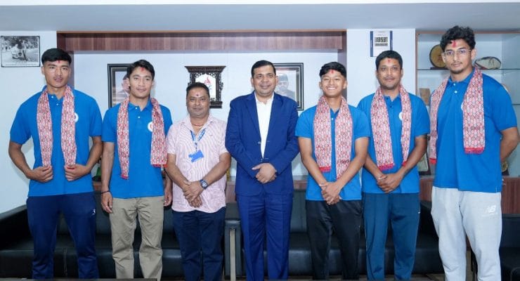 नेपाली बास्केटबल टोली चीन प्रस्थान 