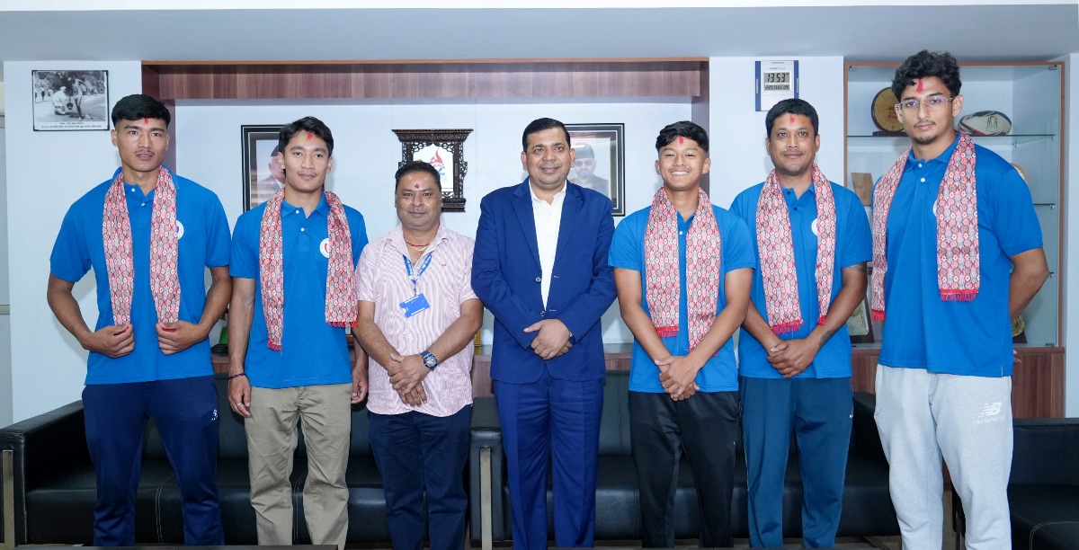 नेपाली बास्केटबल टोली चीन प्रस्थान 