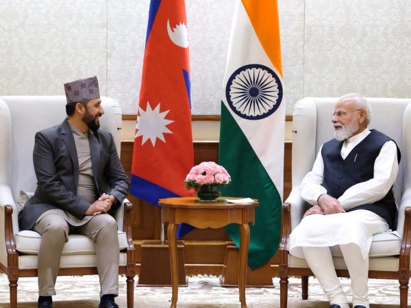 सभापति लामिछाने र भारतीय प्रधानमन्त्री मोदीबीच भेटवार्ता