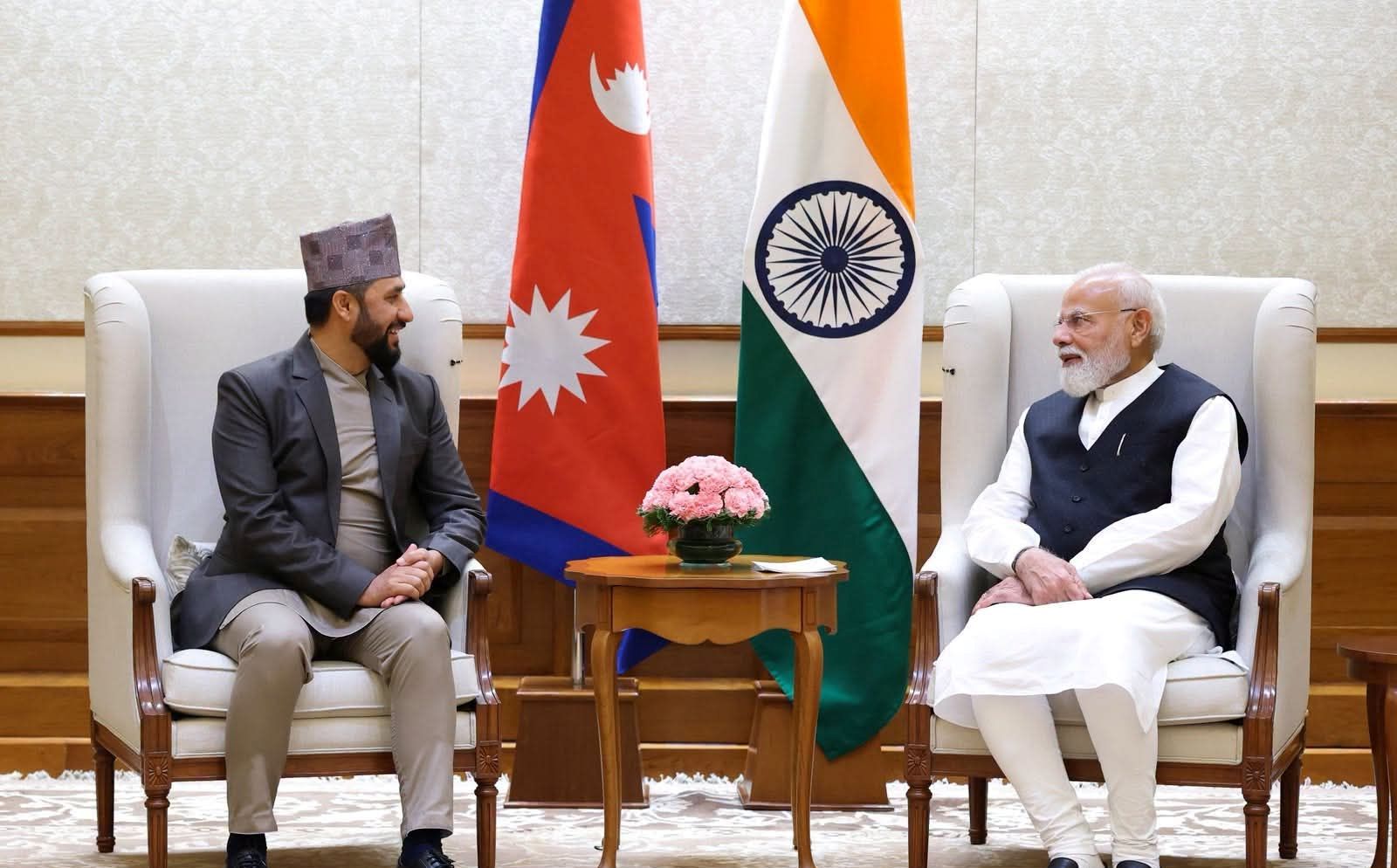 सभापति लामिछाने र भारतीय प्रधानमन्त्री मोदीबीच भेटवार्ता