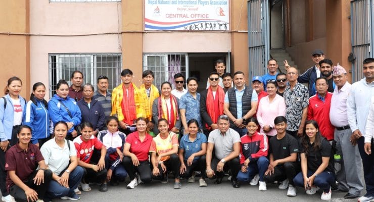 राखेपका नवनियुक्त पदाधिकारीलाई ओलम्पियन र खेलाडी संघद्वारा स्वागत