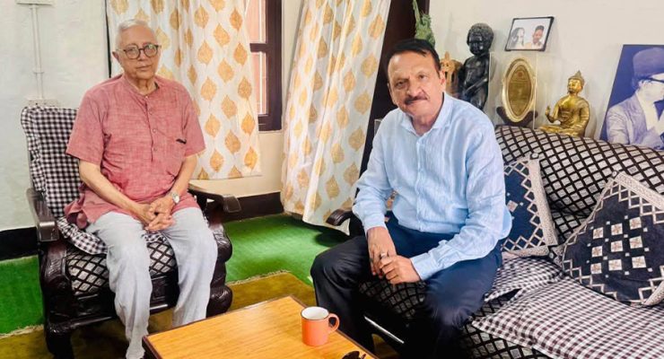शेखर र प्रकाशशरणबीच कोइराला निवासमा भेटवार्ता