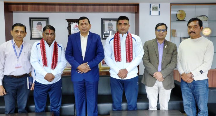 एलिस च्याम्पियनसिपमा भाग लिन कुस्ती टोली किर्गिस्तान जाँदै 