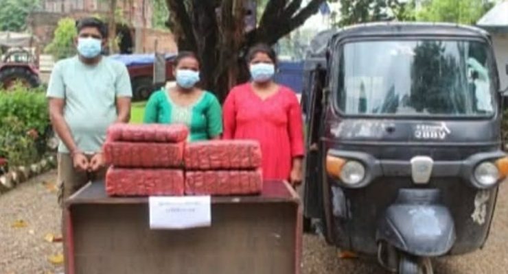 २२ किलो गाँजासहित तीन जना पक्राउ