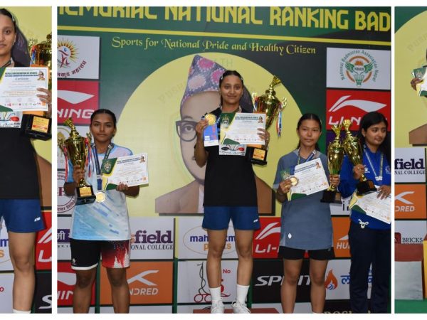 १४ औँ पुष्पलाल स्मृति राष्ट्रिय ब्याडमिन्टन: प्रिन्स र रसिलाले जोगाए उपाधि
