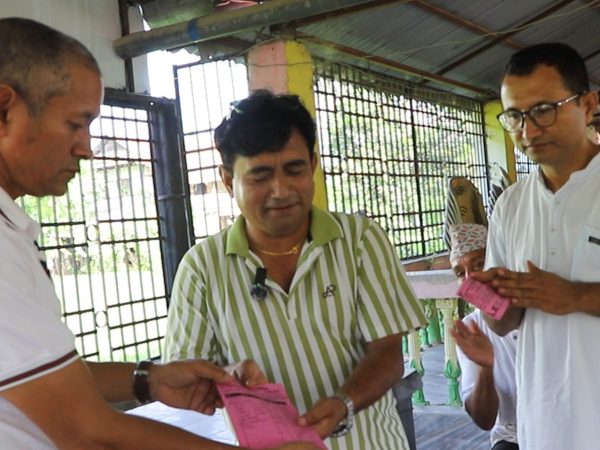 स्वर्गद्वारी आर्यघाटमा छानो निर्माणका लागि सहयोग