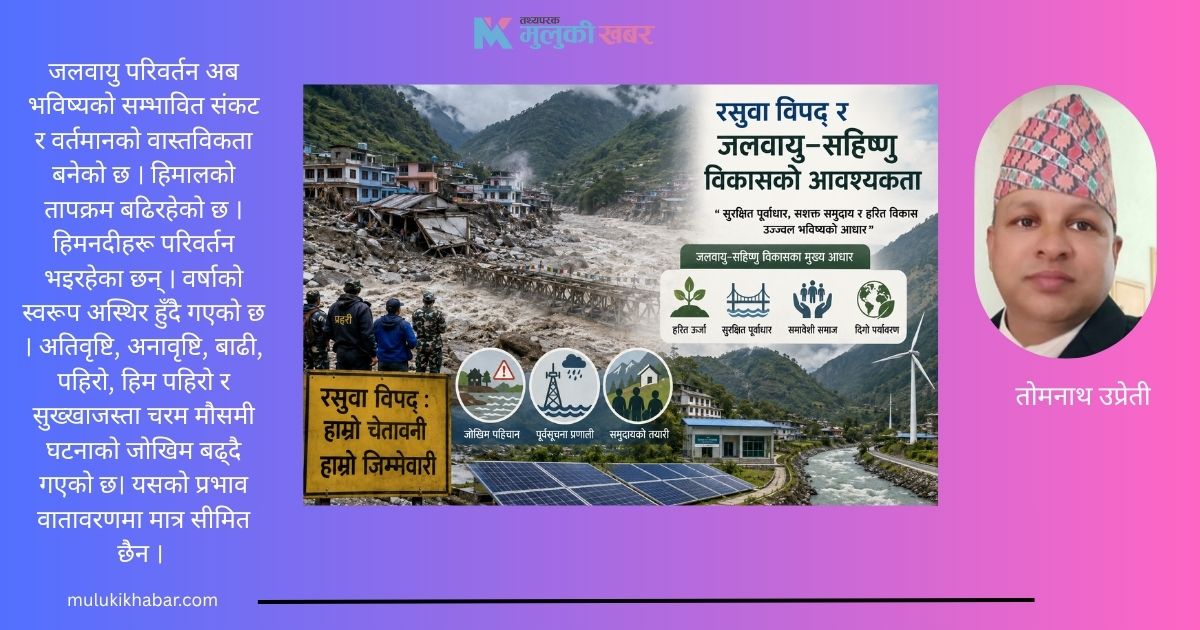 रसुवा विपद् र जलवायु–सहिष्णु विकासको आवश्यकता