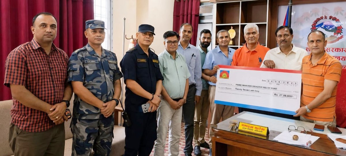 भोटेकोशी बाढीपीडितका लागि राठी ग्रुपद्वारा २७ लाख सहयोग