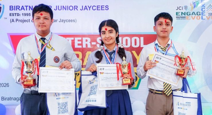 अन्तरविद्यालय वक्तृत्वकला प्रतियोगितामा एभरेस्ट प्रथम