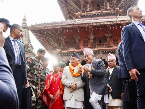 कृष्ण मन्दिरमा राष्ट्रपति पौडेलको पूजाआराधना