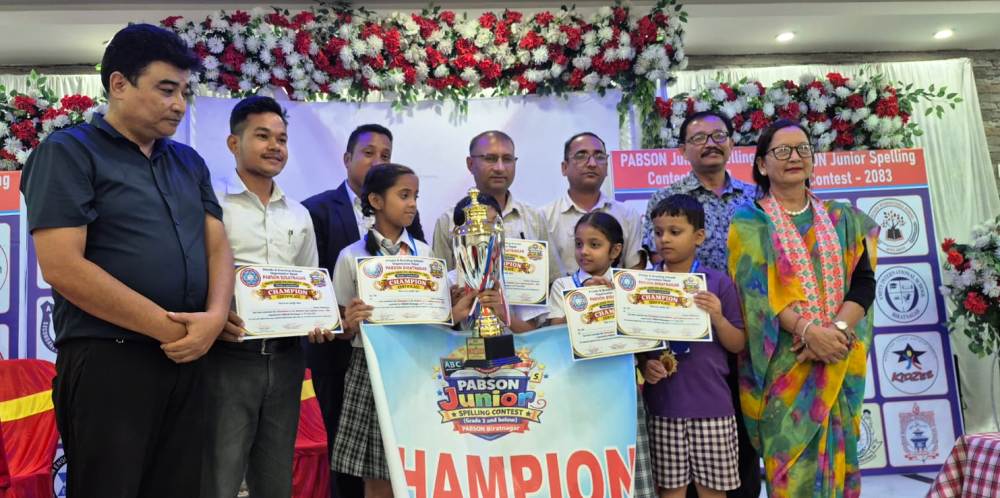 स्पेलिङ प्रतियोगितामा हेरिटेज इन्टरनेशनल च्याम्पियन