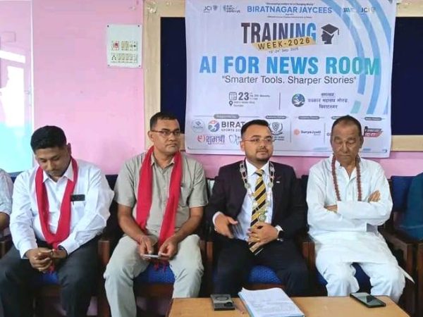 जेसीज तालिम सप्ताह: एकै दिन ‘स्टार्ट अप माइन्ड सेट’ र ‘एआई फर न्युज रुम’ तालिम
