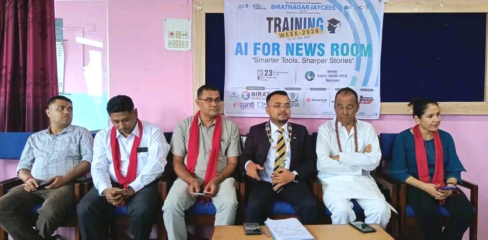 जेसीज तालिम सप्ताह: एकै दिन ‘स्टार्ट अप माइन्ड सेट’ र ‘एआई फर न्युज रुम’ तालिम